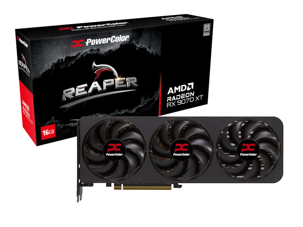 Power Color Graficka karta POWER COLOR RX 9070 XT 16G-A Reaper AMD/16GB/GDDR6/256bit/crna Slika 1